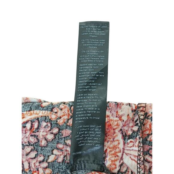 New City Chic XXL 24 Boho Border Print Romper Playsuit Kimono Sleeve Tie Waist - Picture 13 of 13